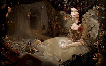 DREAM GIRL, magic, art, girl, CG, dream, beauty HD wallpaper