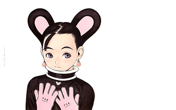 Anime, Pink, Young, Girl, Ears, Costume HD wallpaper