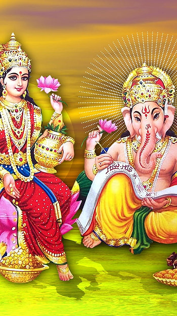 Laxmi Ganesh, God Laxmi HD phone wallpaper