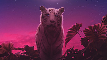 Crimson Beast, lion, artist, artwork, digital-art HD wallpaper