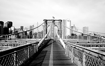New York, Black and White, Travels, Brooklyn Bridge HD wallpaper