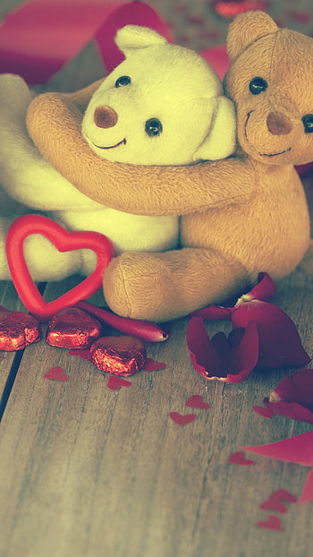 Teddy Bear Love, Cute, Love, teddy HD phone wallpaper