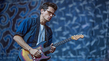 John Mayer, , Top background, Blue color HD wallpaper