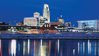 Omaha skyline, City panorama, Tourist attractions HD wallpaper