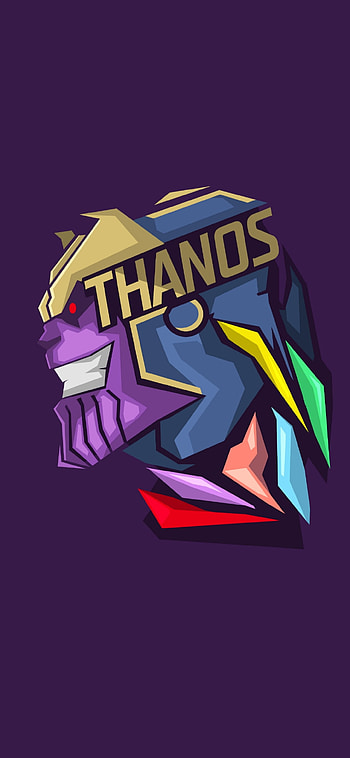 Thanos, art, minimal, purple HD phone wallpaper