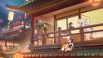 Beidou Ganyu Guoba Hu Tao Keqing Lumine Genshin Impact HD wallpaper
