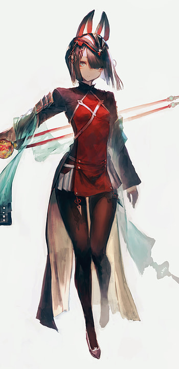 thigh highs, sword, Anime, Original HD phone wallpaper
