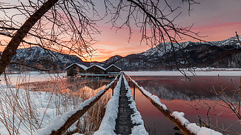 Winter-Cabin, Nature, Winter, snow, Cabin HD wallpaper