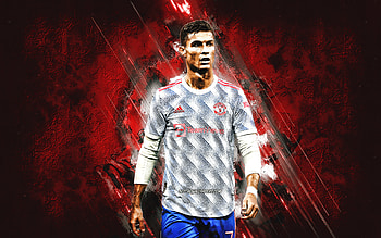 Cristiano Ronaldo, CR7, Manchester United FC, white uniform, Ronaldo portrait, Ronaldo Manchester United, grunge art, football HD wallpaper