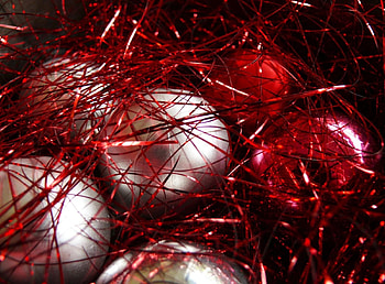 Holidays, Close-Up, Christmas Decorations, Christmas Tree Toys, Tinsel, Balls HD wallpaper