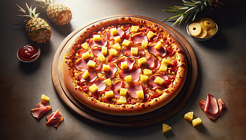 Hawaiian Pizza - Delicious Pineapple & Ham Feast, pizza, hawaiian pizza, pineapple, ham, food graphy HD wallpaper