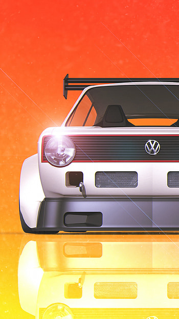 Volkswagen Golf GTI, Digital art, Samsung Galaxy HD phone wallpaper