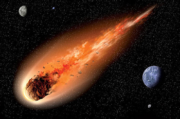 asteroid, space, big, red HD wallpaper