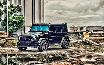 Mercedes-Benz G-class, 2021, Brabus, G63, W463, black SUV, tuning G63, black G-class, German cars, Mercedes HD wallpaper