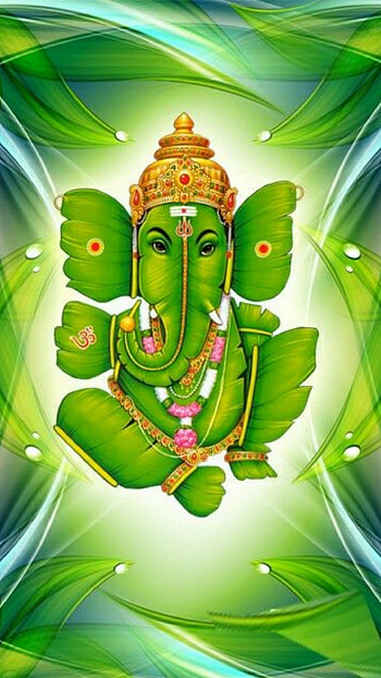 God Ganesh, Leaf Vinayagar, Ganeshji HD phone wallpaper
