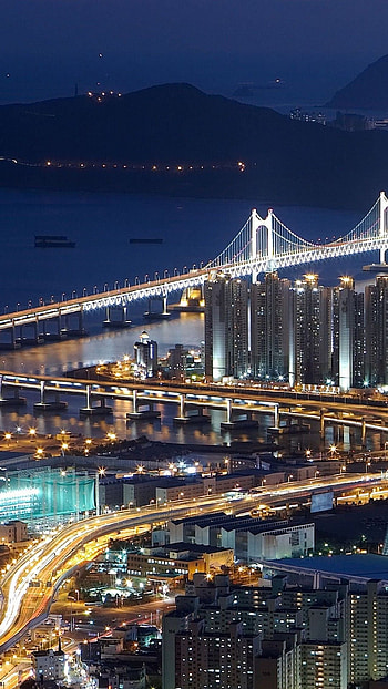 Busan, South Korea, City , Modern architecture HD phone wallpaper