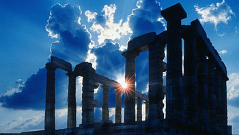 Temple of Poseidon, Greece HD wallpaper
