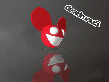 Deadmau5, digital, music, abstract, 3d, red, dj HD wallpaper