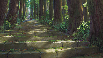 Anime - The Boy and the Beast Stairs Forest Bakemono no Ko HD wallpaper