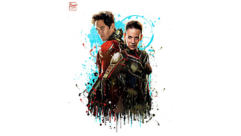 Antman And The Wasp Splash Art, ant-man-and-the-wasp, ant-man, wasp, 2018-movies, movies, artstation, artist, digital-art HD wallpaper