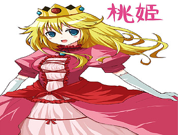 Princess Peach, pink, anime version, peach, mario, video games, japanese characters, dress HD wallpaper