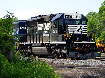 Norfolk and Southern, rail yard, freight, white, black, train, railroad HD wallpaper