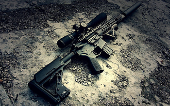 Assault Rifle for Airsoft, airsoft, gray, gun, military, rifle HD wallpaper