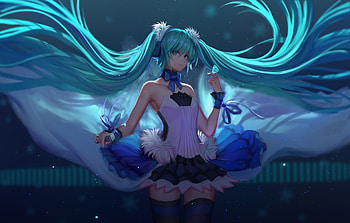 Beautiful, blue, long hair, Hatsune Miku HD wallpaper