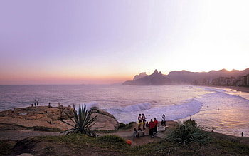 Plants, Nature, Waves, Rio, Shore, Bank, Ocean, Tourists HD wallpaper
