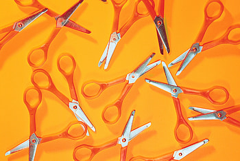 Miscellanea, Miscellaneous, Blade, Scissors, Yellow Background, Blades HD wallpaper