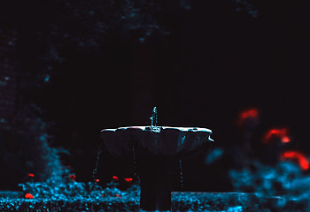 Water, Fountain, Dark, Blur, Smooth, Jet HD wallpaper