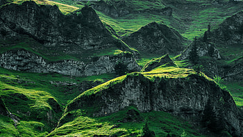 Landscape of Green, Rocky Hills, landscape, hill HD wallpaper
