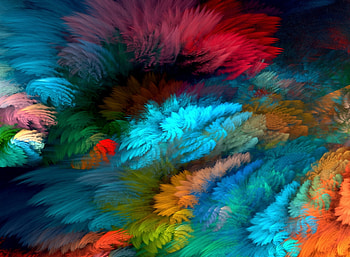 Texture, blue, colorful, skin, splash, orange, summer, rainbow, green, red HD wallpaper
