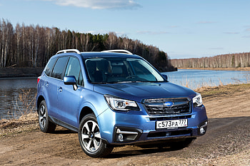 Front, blue compact SUV, Subaru Forester HD wallpaper