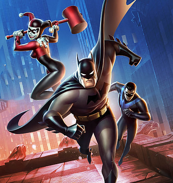 Batman and Harley Quinn, run, dc comics, art HD phone wallpaper