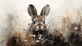 Adorable Rabbit - Artistic Nature Background, Animal, rabbit HD wallpaper