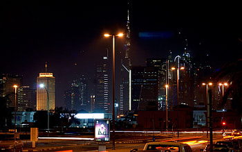 Cities, Night, Cars, Lights, Road, Lanterns HD wallpaper
