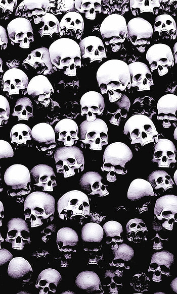 White skull, pattern HD phone wallpaper