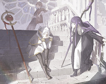 Anime : Frieren & Stark’s Journey with Fern - Beyond Journey's End, Anime, Frieren: Beyond Journey's End, Frieren (Frieren: Beyond Journey's End), Stark (Frieren: Beyond Journey's End), Fern (Frieren: Beyond Journey's End) HD wallpaper