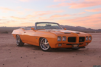 This Drop Top GTO Has Teeth, conv, gto, classic, 1970 HD wallpaper