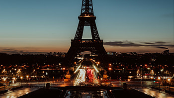 Eiffel Tower at night, Ultra HD wallpaper