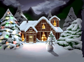 Winter Night, Winter, Night, pretty, Art HD wallpaper