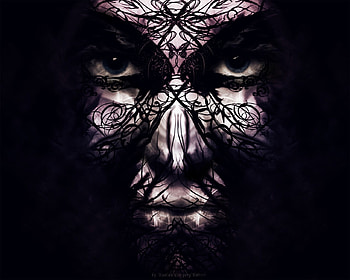 uiore87, face, fantasy, art, dark HD wallpaper
