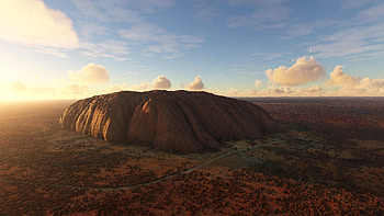 Uluru in flight simulator, Awesome gaming experience, Ayers Rock's majesty HD wallpaper