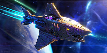 Knight Hunter Scifi Shark Spaceship, scifi, spaceship, artist, artwork, digital-art, deviantart HD wallpaper