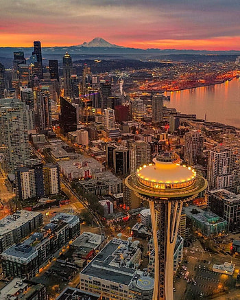 Seattle Washington, cloud, sky HD phone wallpaper