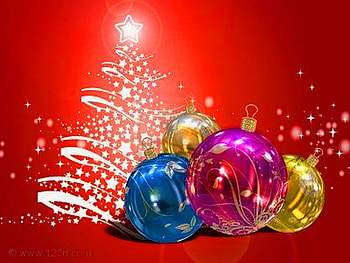 Sparkle of the season, blue, pink, sparkle, balls, red background, gold, tree HD wallpaper