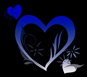 Royal Blue Hearts, love, hearts, royal blue, colour, beauty HD wallpaper