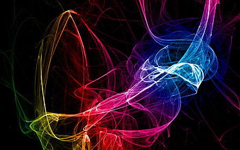 Abstract, Smoke, Rainbow, Bright, Iridescent, Dymovoy HD wallpaper