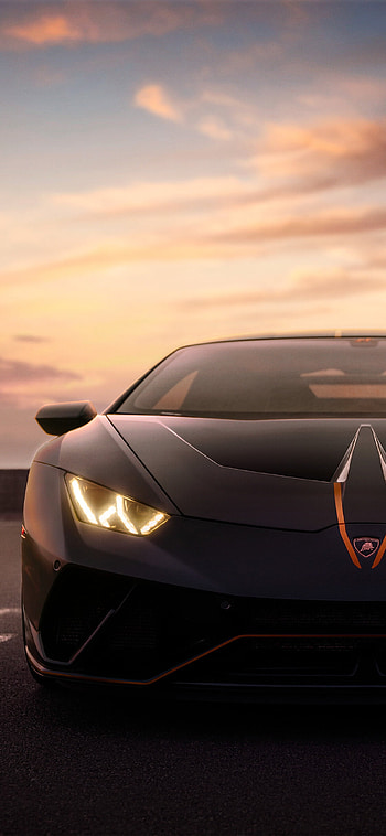 Black Lamborghini, XS HD phone wallpaper